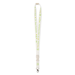 Lanyard su misura sganciabile realizzato in bambù con moschettone color bianco