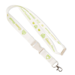 Lanyard su misura sganciabile realizzato in bambù con moschettone color bianco