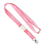 Lanyard su misura sganciabile realizzato in bambù con moschettone color bianco
