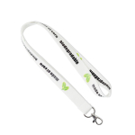 Lanyard su misura realizzato in amido di mais con moschettone color bianco settima vista