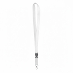 Lanyard su misura sganciabile realizzato in amido di mais color bianco settima vista