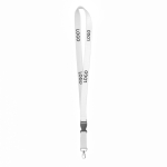 Lanyard su misura sganciabile realizzato in amido di mais color bianco