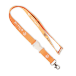 Lanyard su misura sganciabile realizzato in amido di mais color bianco