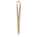 Lanyard su misura realizzato in poliestere e sughero con moschettone color nero settima vista