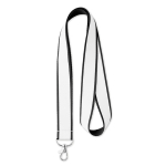 Lanyard su misura in poliestere con strato in raso per sublimazione color nero settima vista
