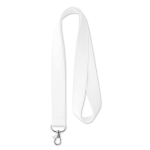 Lanyard su misura in poliestere con strato in raso per sublimazione color bianco settima vista