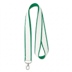 Lanyard su misura in poliestere con strato in raso per sublimazione color verde bottiglia settima vista