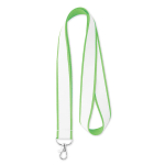 Lanyard su misura in poliestere con strato in raso per sublimazione color verde mela settima vista