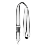 Lanyard su misura sganciabile poliestere satinato per sublimazione color nero settima vista