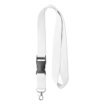 Lanyard su misura sganciabile poliestere satinato per sublimazione color bianco settima vista
