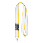 Lanyard su misura sganciabile poliestere satinato per sublimazione color giallo settima vista