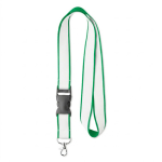 Lanyard su misura sganciabile poliestere satinato per sublimazione color verde bottiglia settima vista