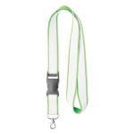Lanyard su misura sganciabile poliestere satinato per sublimazione color verde mela settima vista