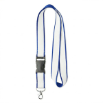 Lanyard su misura sganciabile poliestere satinato per sublimazione color blu reale settima vista