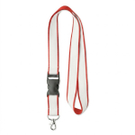 Lanyard su misura sganciabile poliestere satinato per sublimazione color rosso scuro settima vista