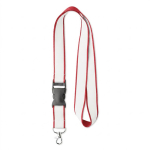 Lanyard su misura sganciabile poliestere satinato per sublimazione color granata settima vista