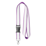 Lanyard su misura sganciabile poliestere satinato per sublimazione color viola settima vista