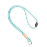 Lanyard su misura tubolare in poliestere con dettaglio in bambù