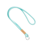 Lanyard su misura tubolare in poliestere con dettaglio in bambù