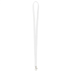 Lanyard su misura in poliestere con moschettone a scelta color bianco settima vista