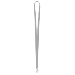 Lanyard su misura in poliestere con moschettone a scelta color grigio settima vista