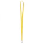 Lanyard su misura in poliestere con moschettone a scelta color giallo settima vista