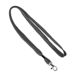 Lanyard su misura in poliestere con morsetto e moschettone metallico color nero settima vista