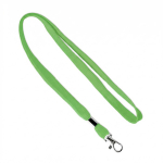 Lanyard su misura in poliestere con morsetto e moschettone metallico color verde settima vista