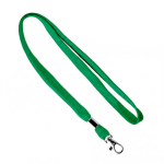 Lanyard su misura in poliestere con morsetto e moschettone metallico color verde bottiglia settima vista