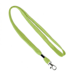 Lanyard su misura in poliestere con morsetto e moschettone metallico color verde mela settima vista