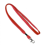 Lanyard su misura in poliestere con morsetto e moschettone metallico color granata settima vista