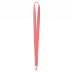 Lanyard su misura in poliestere con fili riflettenti sui bordi color rosso settima vista