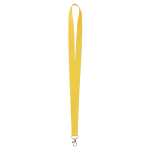 Lanyard su misura in poliestere con fili riflettenti sui bordi color giallo settima vista