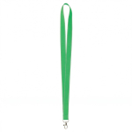 Lanyard su misura in poliestere con fili riflettenti sui bordi color verde settima vista