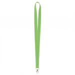 Lanyard su misura in poliestere con fili riflettenti sui bordi color verde mela settima vista