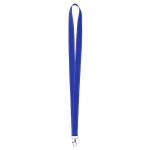 Lanyard su misura in poliestere con fili riflettenti sui bordi color blu elettrico settima vista