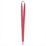 Lanyard su misura in poliestere con fili riflettenti sui bordi color granata settima vista