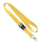 Lanyard su misura sganciabile in poliestere con fili riflettenti color giallo settima vista