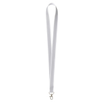 Lanyard su misura in poliestere con rivestimento riflettente grigio color bianco settima vista