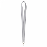 Lanyard su misura in poliestere con rivestimento riflettente grigio color grigio settima vista