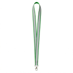 Lanyard su misura in poliestere con rivestimento riflettente grigio color verde settima vista