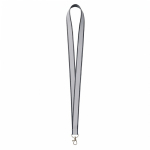 Lanyard su misura in poliestere con rivestimento riflettente grigio color grigio scuro settima vista