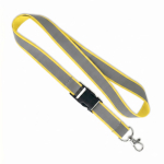 Lanyard su misura sganciabile con rivestimento riflettente grigio color giallo settima vista