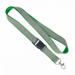 Lanyard su misura sganciabile con rivestimento riflettente grigio color verde settima vista