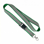 Lanyard su misura sganciabile con rivestimento riflettente grigio color verde bottiglia settima vista