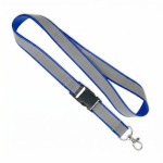 Lanyard su misura sganciabile con rivestimento riflettente grigio color blu reale settima vista