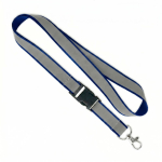 Lanyard su misura sganciabile con rivestimento riflettente grigio color blu oltremare settima vista