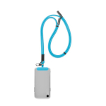 Lanyard su misura regolabile cavo di ricarica Tipo-C per smartphone color azzurro ciano