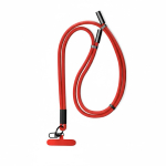 Lanyard su misura regolabile per smartphone con caricatore Tipo-C color rosso settima vista