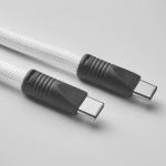 Lanyard su misura regolabile per smartphone con caricatore Tipo-C color bianco quinta vista